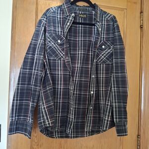 Helix Black and Red Plaid Shirt